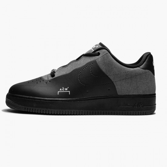 Nike Womens/Mens Air Force 1 Low A Cold Wall Black BQ6924 001 Running Sneakers