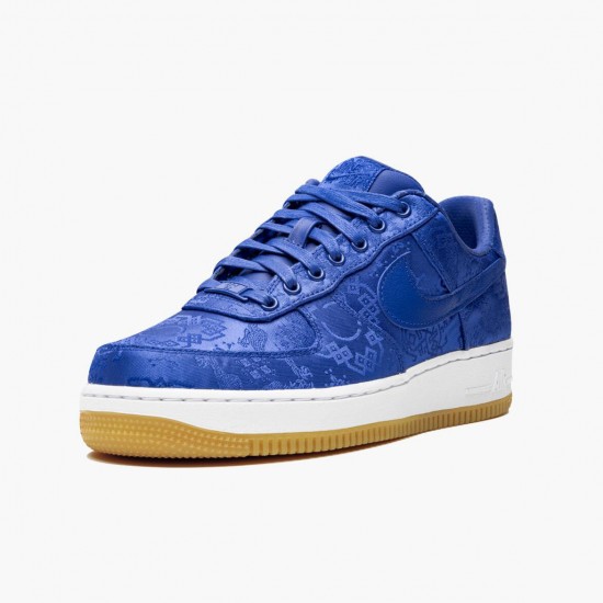 Nike Womens/Mens Air Force 1 Low CLOT Blue Silk CJ5290 400 Running Sneakers