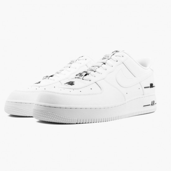 Nike Womens/Mens Air Force 1 Low Double Air Low White Black CJ1379 100 Running Sneakers