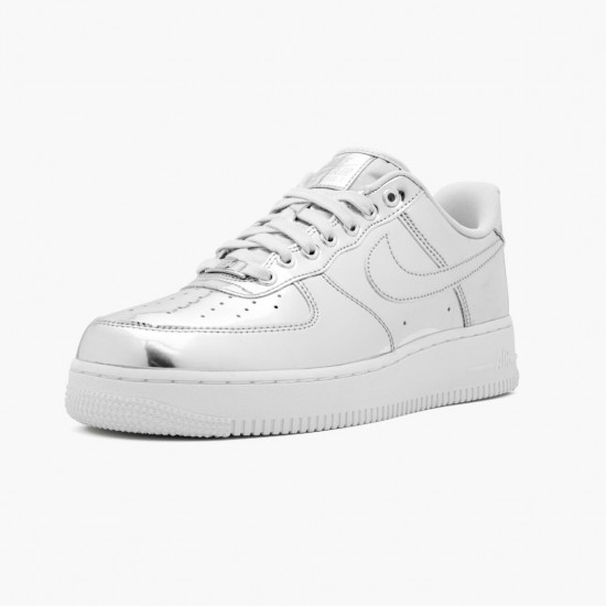 Nike Womens/Mens Air Force 1 Low Metallic Chrome CQ6566 001 Running Sneakers