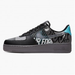 Nike Women's/Men's Air Force 1 Low Off Noir Pure Platinum CI0066 001 Running Sneakers