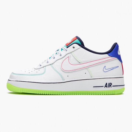 Nike Womens/Mens Air Force 1 Low Outside the Lines CV2421 100 Running Sneakers