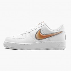 Nike Women's/Men's Air Force 1 Low Oversized Swoosh White Orange Peel AO2441 102 Running Sneakers