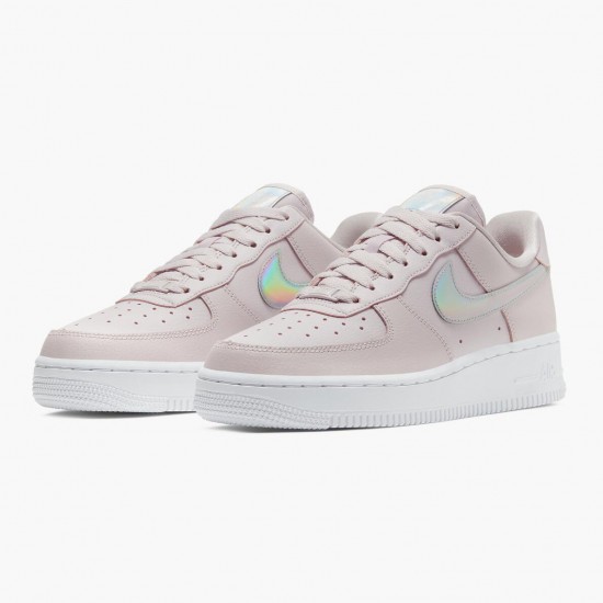 Nike Womens Air Force 1 Low Pink Iridescent CJ1646 600 Running Sneakers