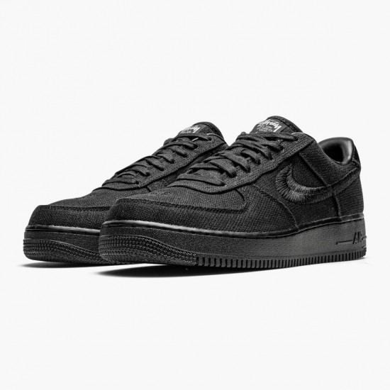 Nike Womens/Mens Air Force 1 Low Stussy Black CZ9084 001 Running Sneakers