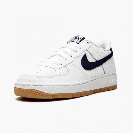 Nike Womens/Mens Air Force 1 Low White Obsidian CI1759 100 Running Sneakers