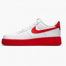 Nike Women's/Men's Air Force 1 Low White Red Midsole CK7663 102 Running Sneakers