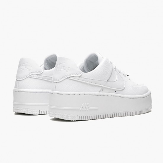 Nike Womens/Mens Air Force 1 Sage Low Triple White AR5339 100 Running Sneakers