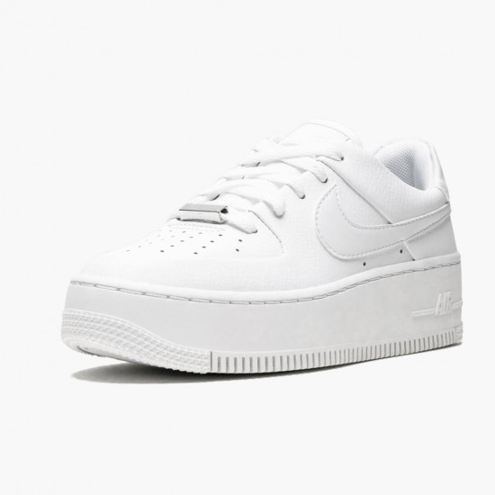 Nike Womens/Mens Air Force 1 Sage Low Triple White AR5339 100 Running Sneakers