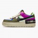 Nike Womens Air Force 1 Shadow Cactus Flower Olive Flak CT1985 500 Running Sneakers