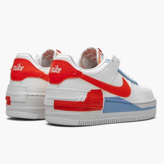 Nike Womens/Mens Air Force 1 Shadow Summit White Team Orange CQ9503 100 Running Sneakers