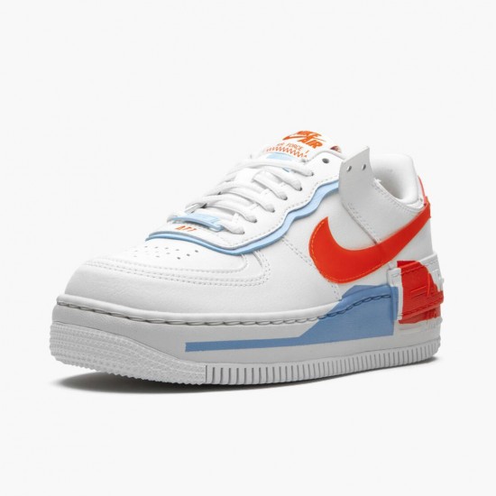 Nike Womens/Mens Air Force 1 Shadow Summit White Team Orange CQ9503 100 Running Sneakers