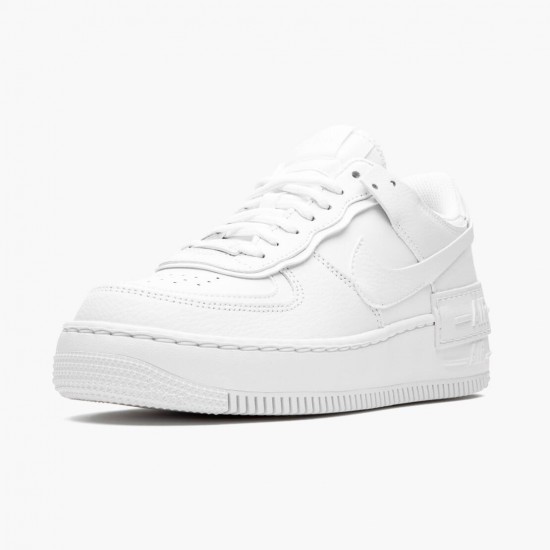 Nike Womens/Mens Air Force 1 Shadow Triple White CI0919 100 Running Sneakers