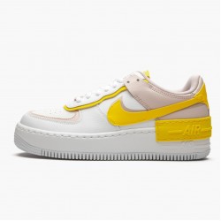 Nike Women's Air Force 1 Shadow White Barely Rose Speed Yellow CJ1641 102 Running Sneakers