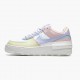 Nike Womens Air Force 1 Shadow White Glacier Blue Ghost CI0919 106 Running Sneakers