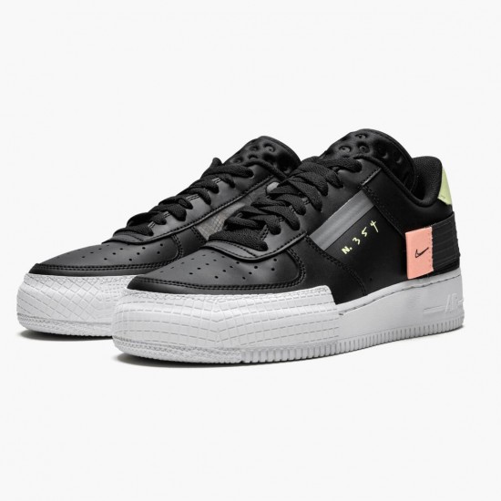 Nike Womens/Mens Air Force 1 Type Black CI0054 001 Running Sneakers