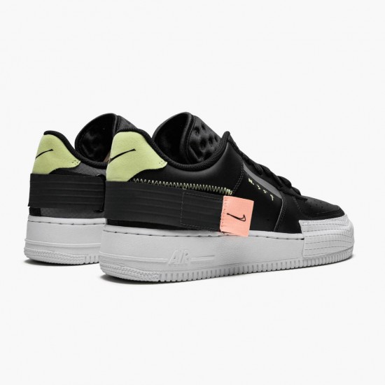 Nike Womens/Mens Air Force 1 Type Black CI0054 001 Running Sneakers