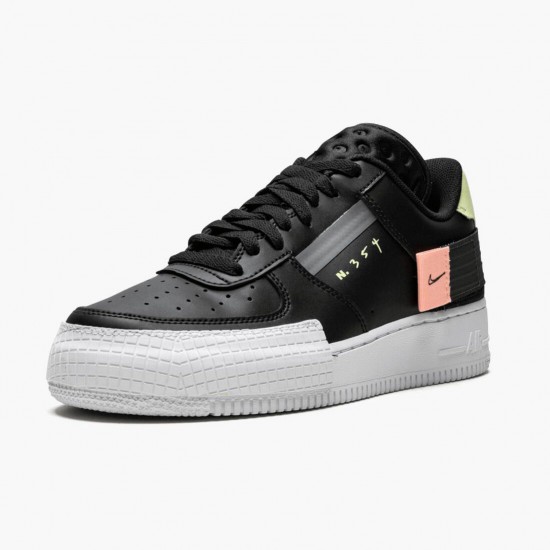 Nike Womens/Mens Air Force 1 Type Black CI0054 001 Running Sneakers