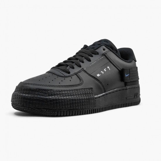 Nike Womens/Mens Air Force 1 Type Black Royal AT7859 001 Running Sneakers