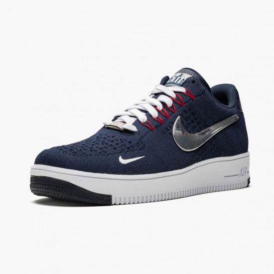 Nike Womens/Mens Air Force 1 Ultra Flyknit Patriots 6X Champs CU9335 400 Running Sneakers