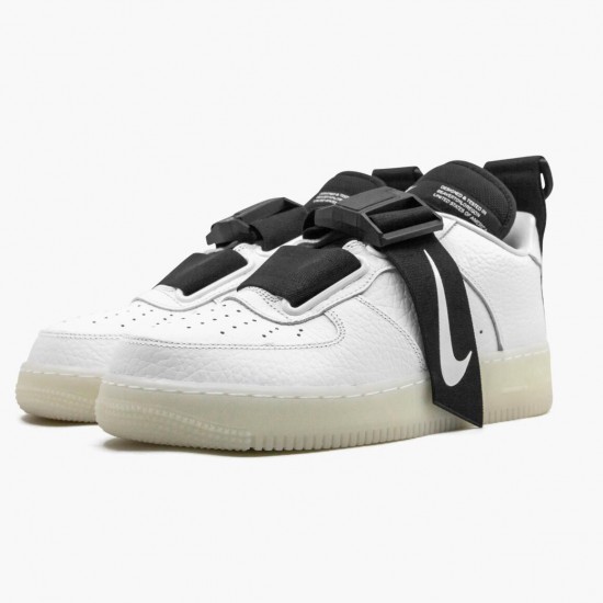 Nike Mens Air Force 1 Utility White Black AV6247 100 Running Sneakers