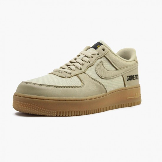 Nike Womens/Mens Air Force One Low Gore-Tex Team Gold Khaki CK2630 700 Running Sneakers