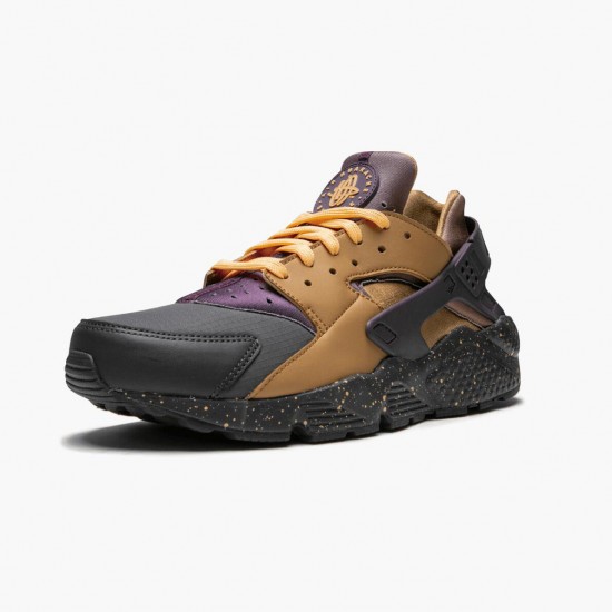 Nike Womens/Mens Air Huarache Run Pro Purple Elemental Gold 704830 012 Running Sneakers