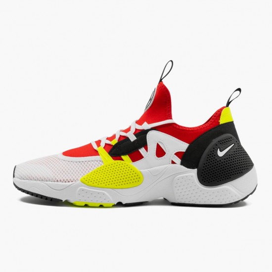 Nike Womens/Mens Huarache Edge Txt White University Red Volt Black AO1697 100 Running Sneakers