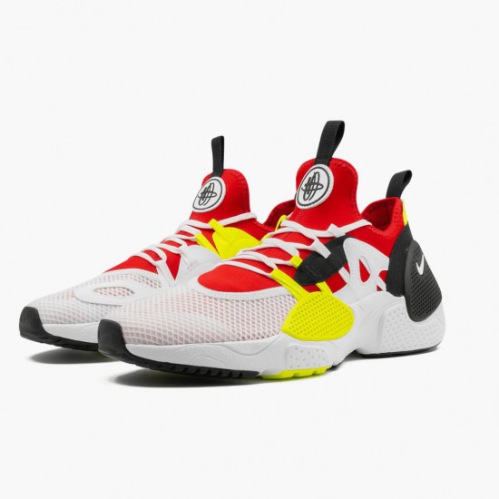 Nike Womens/Mens Huarache Edge Txt White University Red Volt Black AO1697 100 Running Sneakers