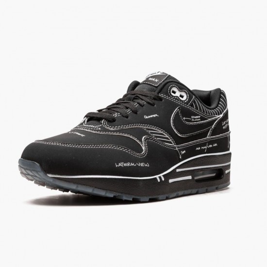 Nike Womens/Mens Air Max 1 Tinker Sketch to Shelf Black CJ4286 001 Running Sneakers