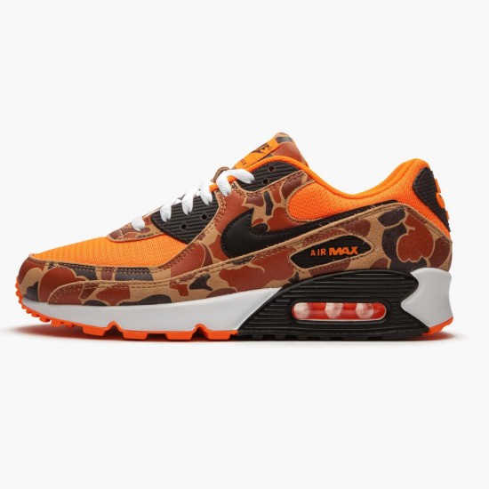 Nike Womens/Mens Air Max 90 Duck Camo Orange CW4039 800 Running Sneakers