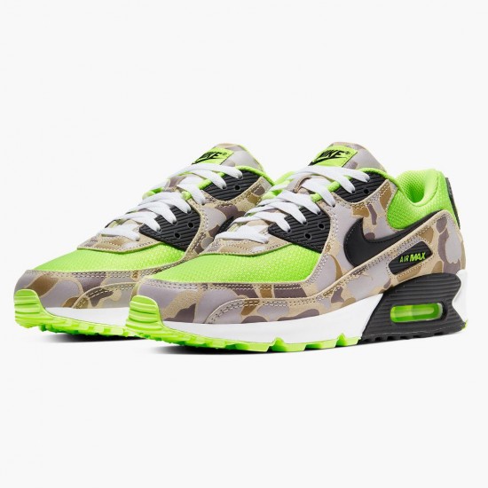 Nike Womens/Mens Air Max 90 Green Camo CW4039 300 Running Sneakers