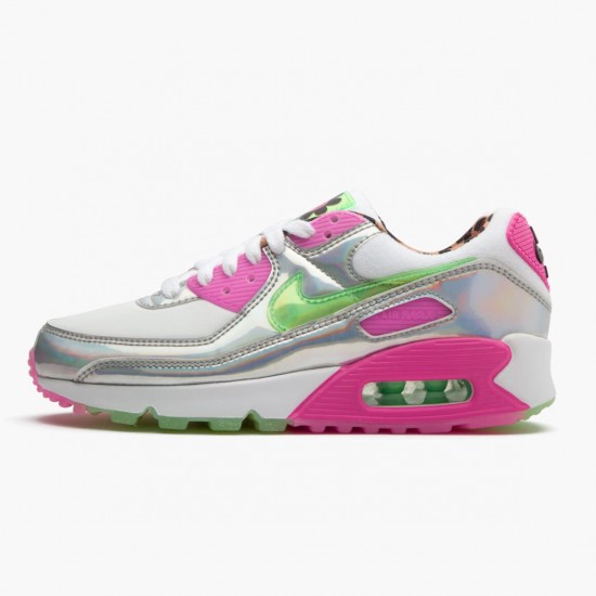 Nike Womens Air Max 90 LX 90s Dancefloor White CQ2559 100 Running Sneakers