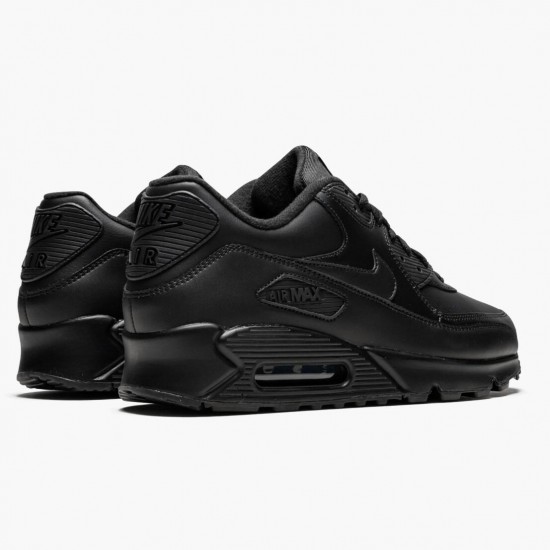 Nike Womens/Mens Air Max 90 Leather Black 302519 001 Running Sneakers