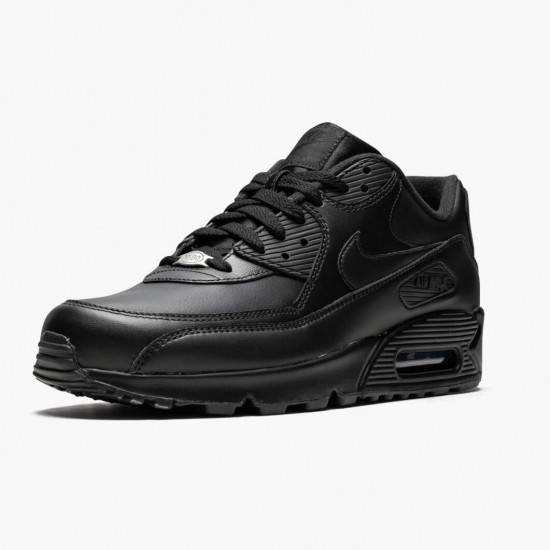 Nike Womens/Mens Air Max 90 Leather Black 302519 001 Running Sneakers