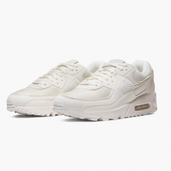 Nike Womens/Mens Air Max 90 Recraft Sail CT2007 100 Running Sneakers