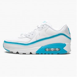 Nike Women's/Men's Air Max 90 Undefeated White Blue Fury CJ7197 102 Running Sneakers 