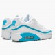 Nike Womens/Mens Air Max 90 Undefeated White Blue Fury CJ7197 102 Running Sneakers