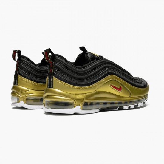 Nike Womens/Mens Air Max 97 Black Metallic Gold AT5458 002 Running Sneakers