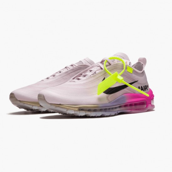 Nike Mens Air Max 97 Off-White Elemental Rose Serena Queen AJ4585 600 Running Sneakers