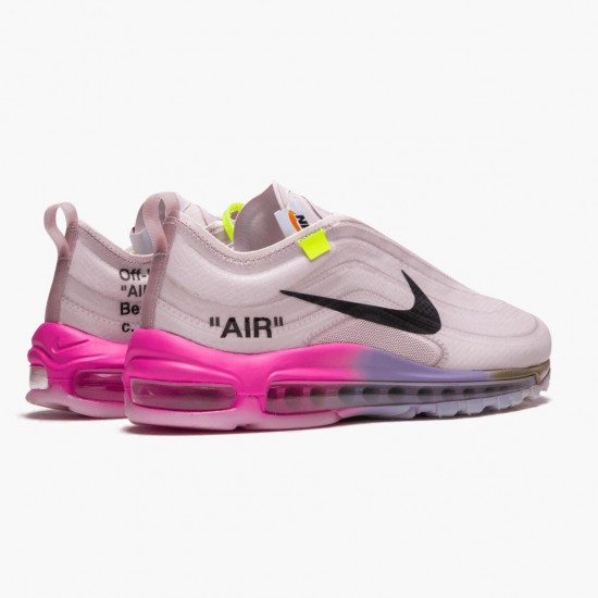 Nike Mens Air Max 97 Off-White Elemental Rose Serena Queen AJ4585 600 Running Sneakers