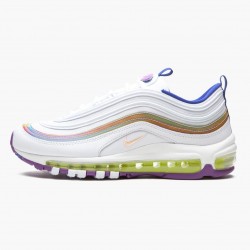 Nike Women's Air Max 97 White Iridescent Stripes CW2456 100 Running Sneakers 