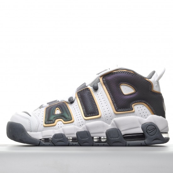 Nike Air More Uptempo White Anthracite Snakeskin (GS) CQ4583-100 Casual Shoes