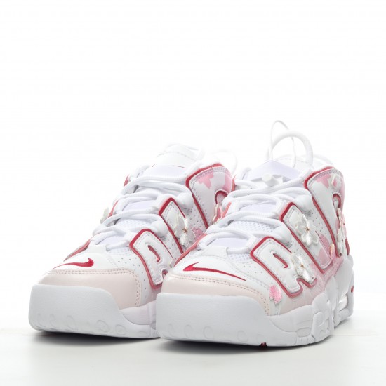 Nike Air More Uptempo White Varsity Red Outline (2018/2021) (GS) DJ5988-100 Casual Shoes