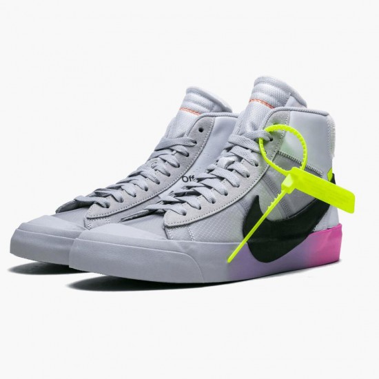 Nike Womens/Mens Blazer Mid Off White Wolf Grey Serena Queen AA3832 002 Running Sneakers