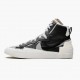 Nike Womens/Mens Blazer Mid sacai Black Grey BV0072 002 Running Sneakers