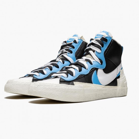 Nike Womens/Mens Blazer Mid sacai White Black Legend Blue BV0072 001 Running Sneakers