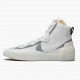 Nike Womens/Mens Blazer Mid sacai White Grey BV0072 100 Running Sneakers