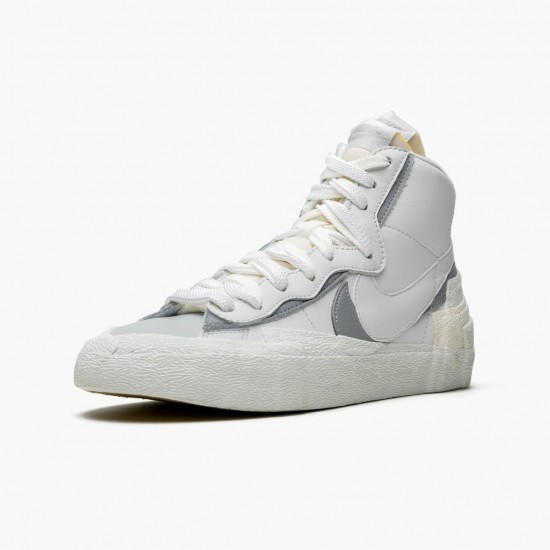 Nike Womens/Mens Blazer Mid sacai White Grey BV0072 100 Running Sneakers