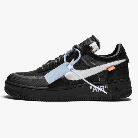 Nike Mens Air Force 1 Low Off White Black White AO4606 001 Running Sneakers